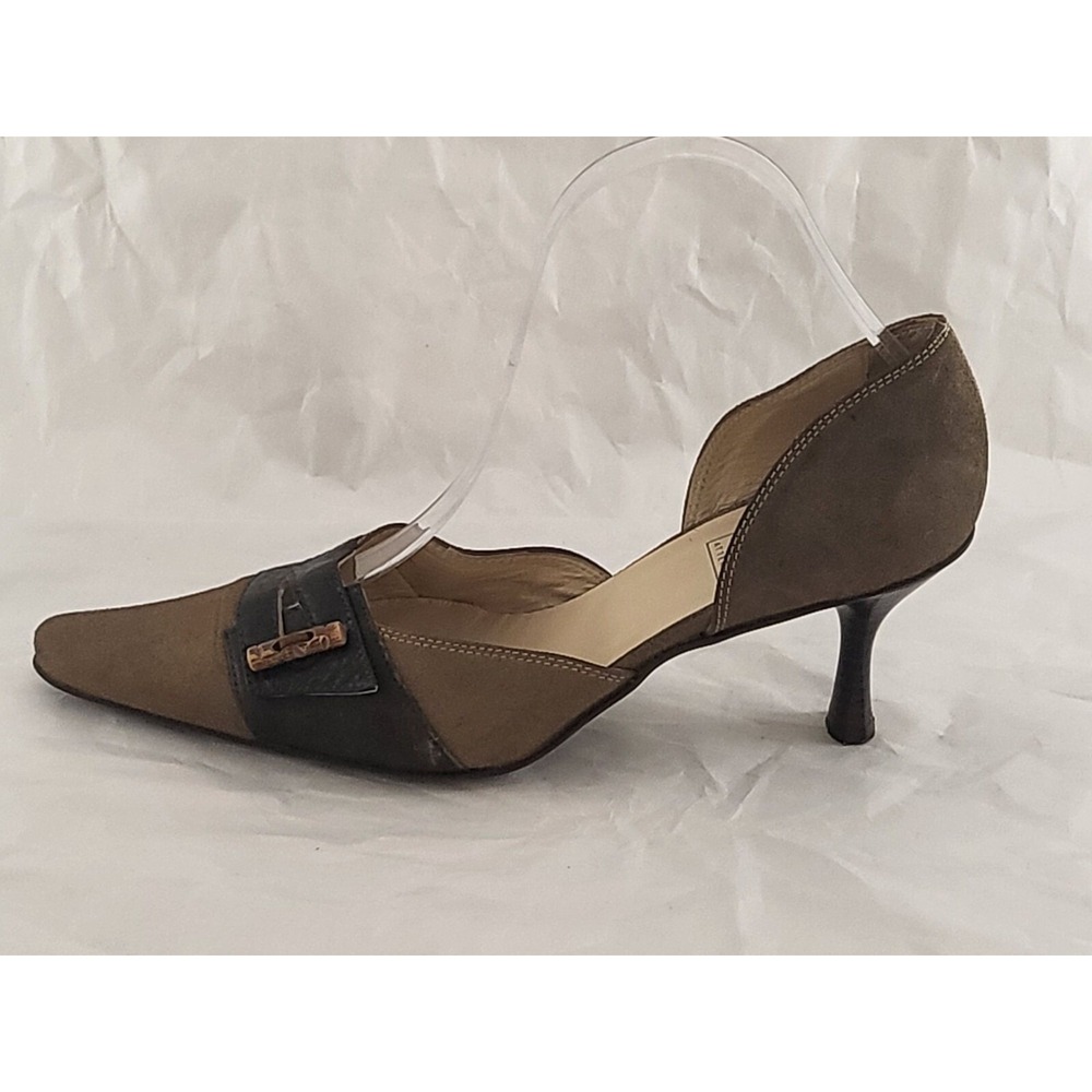 Dirndl + Bua Attersee Suede Leather Heels Women‎ Size 6.5 US 38.5 EU Kitten Shoe